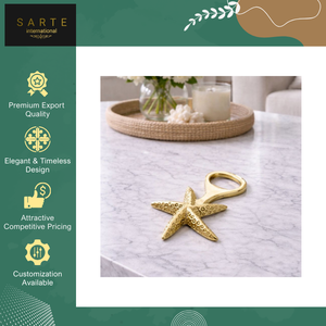 Fournisseur direct d'usine, ouvre-bouteille en laiton de luxe fait main, finition plaquée or, qualité supérieure moderne, 2 en 1, écologique - Product Image 5