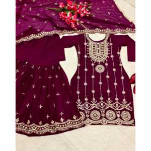 Vestidos de Noche de Diseñador, Hermoso Top-Sarara con Dupatta para Fiestas - Product Image 2