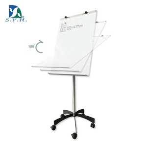 Strong <b>Magnetic</b> Tempered Mobile Glass Whiteboard Office Flip Chart - Product Image 4