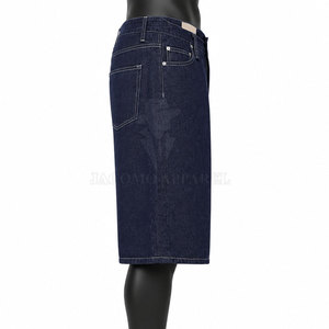 <b>Stretch</b> Cotton Casual <b>Men</b> Jeans Jorts With Button Zip Closure Durable Fabric For Summer Travel Weekend And Daily Wear - Product Image 4