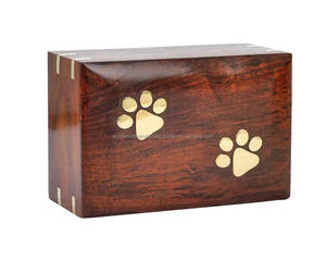 Boîte d'urne en bois pour cendres d'animaux de compagnie Urnes de crémation en bois pour cendres de chat et de chien Urnes en gros Urnes funéraires Urnes souvenir - Product Image 1