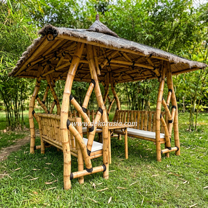 Gazebo de Bambú Merapi, Pérgola para Jardín, Patio, Resort, Terraza y Espacio de Relajación - Product Image 4
