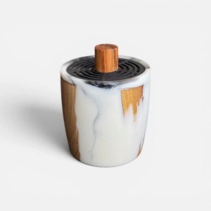 High End Wood Resin Incense Burner Handmade Arabic Mabkhara with Elegant Finish for <b>Oud</b> <b>Bakhoor</b> Luxury Home Fragrance and Hotel - Product Image 1