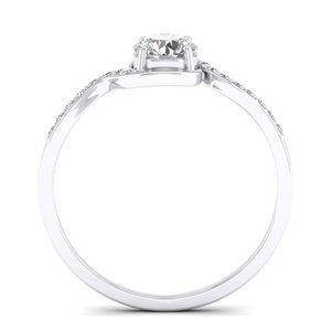 Bagues de fiançailles REYES en argent sterling 925 avec moissanite taille ronde de 0,58 carat, bijoux originaux en or blanc 14 carats, cadeau d'anniversaire - Product Image 4