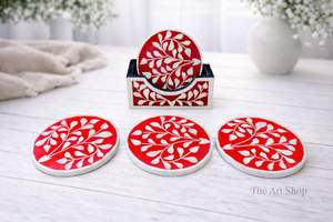 Posavasos de MDF con incrustaciones de nácar recién elaborados, posavasos de nácar, manteles individuales, posavasos con incrustaciones de nácar a precio mayorista - Product Image 5