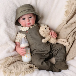Poupée Reborn Bébé <span class=keywords><strong>Jamie</strong></span> 20 Pouces, Réaliste, Petit Garçon, Corps en Tissu Doux, Membres en Vinyle, Poupée Bébé Réaliste - Product Image 5