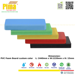 Custom Color PVC WPC <b>Foam</b> Board 15mm <b>Thickness</b> 0.6 G/cm3 Density Expanded Polyvinyl Panels Furniture Making Kitchen Cladding - Product Image 4