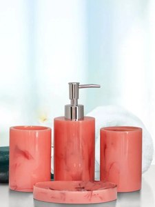 SCI PricBy Star Crafts India Customized Square Purple Resin <b>Toothbrush</b> <b>Holder</b> Four-piece Set Eco-Friendly Multifunctional - Product Image 5