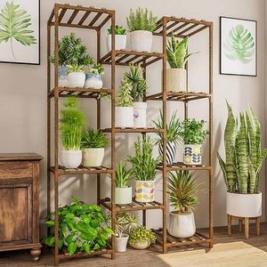 Pianta in legno a più livelli per 11 fiori in vaso porta vasi porta porta vasi per balcone Patio senza spedizioni nei fine settimana - Product Image 2