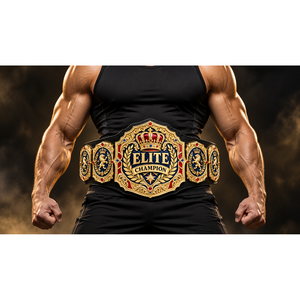 Custom Elite Championship <b>Belt</b> TRX-WS042 2.2m Metal with Custom Logo & Title Plates for MMA Boxing <b>Wrestling</b> - Product Image 1