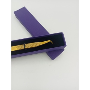 <b>Heavy</b> <b>Duty</b> Salon Use Durable Stainless Steel Smooth Tip Eyelash Tweezers Made in Pakistan - Product Image 1