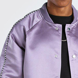 New Fashion Style Custom Satin Varsity <b>Jacket</b> Plain Breathable Plus Size Satin Baseball Hip Hop <b>Jacket</b> for Men - Product Image 4