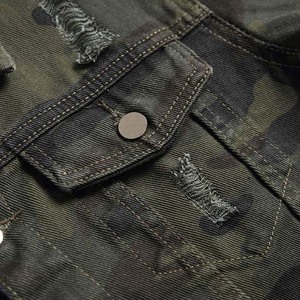 Denim Covered Button Turn-down Collar Men's <b>Jacket</b> <b>Camo</b> Design OEM ODM Service Custom Made High Quality Cheap Price Low MOQ - Product Image 3