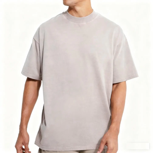 เสื้อยืดคุณภาพสูง 100% ผ้าฝ้ายเนื้อหนา สไตล์สตรีทแวร์ ทรงริงเกอร์ วินเทจ ล้างสีแบบวินเทจ พิมพ์ลายตามสั่ง ทรงโอเวอร์ไซส์ ล้างสีแบบแอซิดวอช - Product Image 5