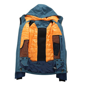 BRUIT INDUSTRIES Men's <b>Red</b> Hooded Puffer <b>Jacket</b> <b>Waterproof</b> 100% Polyester Fiber Filled 220g Winter High Street Style Stand - Product Image 3