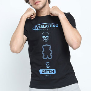 Camisetas de Manga Larga para Hombre, de Algodón, Corte Regular, Estilo Urbano, Hip Hop, de Media Manga, Casuales, Holgadas, para Verano - Product Image 1