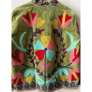 Chaqueta Corta de Algodón con Bordado Suzani, Estilo Boho, para Otoño, Regalo para Ella, Moda Artesanal - Product Image 6
