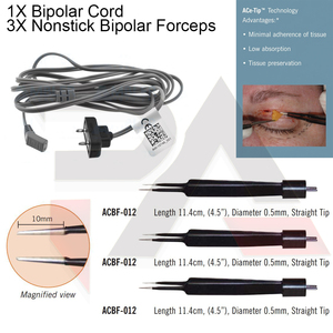 คีมคีบแบบสองขั้ว Ellman Surgitron รุ่น ACBF-012 ขนาด 11.4 ซม. ปลายตรง 0.5 มม. ใช้ซ้ำได้ ฆ่าเชื้อได้ด้วยหม้อนึ่งความดัน - Product Image 6