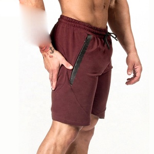 Tech polaire poche zippée hommes loisirs confort Fitness Shorts 2025 Logo personnalisé conception solide motif Style décontracté en gros - Product Image 2