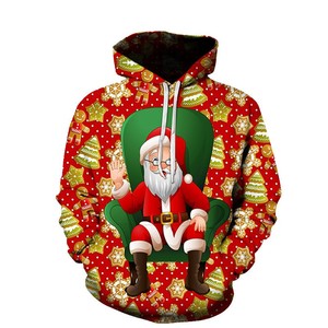 Manta con Capucha de Santa Claus para Navidad, Poncho de Felpa para Usar como Sudadera con Bolsillo para Adultos - Product Image 4