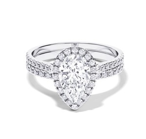 Anillo de Compromiso de Moissanita con Corte de Pera en Plata de Ley Chapada en Oro de 18K, Anillo de Piedras Preciosas de Lujo para Boda y Aniversario - Product Image 1