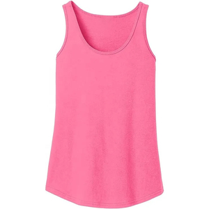 Débardeur d'été sans manches personnalisé avec logo OEM pour femme, taille XS, coupe ample, toucher polyester-coton, idéal pour l'entraînement, la gym et le yoga - Product Image 4
