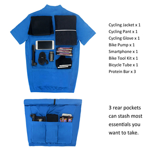 Maillot de ciclismo profesional de verano, material que absorbe la humedad, con tres bolsillos de almacenamiento para ciclismo de montaña y entrenamiento en bicicleta - Product Image 5