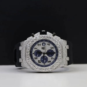 Customizable Black Silicon Case Mossinate Diamond <b>Watch</b> <b>Waterproof</b> for Men Jewelry Gift and Party Use Available at Good Price - Product Image 1