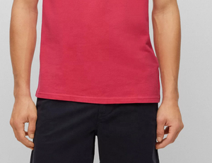 Polo en piqué de coton rouge pour homme, coupe classique, respirant, brodé, de luxe, à manches courtes, couleur unie, décontracté, pour le golf - Product Image 5