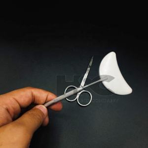 Nouveau Style professionnel cils demi-lune coupe miroir pince à épiler en acier inoxydable Logo personnalisé offre personnalisé cils miroir de poche - Product Image 6