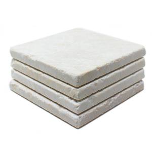 Ensemble de 4 dessous-de-verre en marbre naturel absorbant avec support en liège / Décoration d'intérieur / Cadeau de mariage - Product Image 4