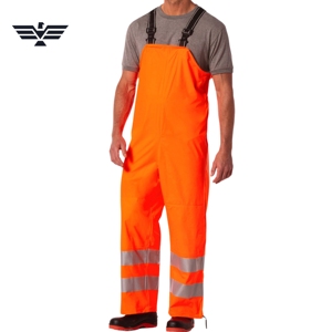 Custom Hi Vis <b>Waterproof</b> Bib <b>Overalls</b> Reflective Rain Dungarees Men's PVC Safety Bib Pants Industrial Protective Workwear OEM Ma - Product Image 1