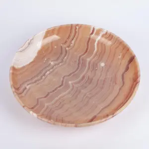 Cuenco de piedra artesanal de ónix natural, centro de mesa decorativo, accesorio de mármol pulido de alta calidad, precio al por mayor - Product Image 3