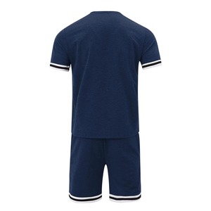 Custom <b>Men's</b> <b>Loungewear</b> Set Cotton T-shirt & <b>Shorts</b> Soft and Comfortable Casual Wear OEM Design Bulk Wholesale Available - Product Image 3