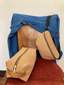 Leather Canvas <b>Toiletry</b> Bag Waterproof Travel Organizer Large Capacity Dopp Kit Cosmetic <b>Storage</b> Travel LCTB-0081 - Product Image 3