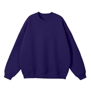 Sweat-shirt décontracté surdimensionné pour femme, col roulé uni, brodé, épaules tombantes, avec logo personnalisé sur le devant - Product Image 3