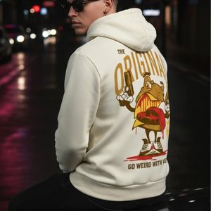 Sudadera con Capucha de Moda Casual para Hombre, con Diseño Personalizado, Estampado Puff, Bordado con Logotipo, Sudadera Extra Grande de Moda Urbana - Product Image 4