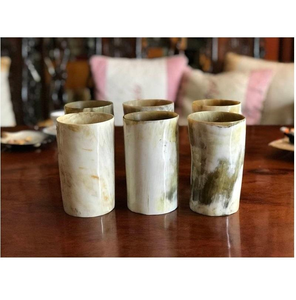 Vaso Vikingo Ecológico de Cuerno de Búfalo Hecho a Mano con Tapa, Estilo Vintage Clásico para Fiestas, Vino, Cerveza, Natural, MULTI CRAFT - Product Image 2