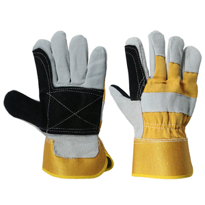 Guantes de Soldadura de Cuero Vacuno Amarillo Resistentes al Calor de Vantrex Industries, Nivel de Corte ANSI/ISEA 1 para Trabajo Industrial - Product Image 3