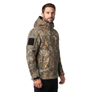 Chaqueta deportiva para exteriores con logotipo personalizado, camuflaje Real Tree, softshell, impermeable, cortavientos, poliéster, chaqueta softshell de invierno. - Product Image 3