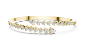 Bracelet de mariée en or blanc 14 carats avec diamant rond cultivé en laboratoire pour femmes |   Diamant Pur Cultivé Nouveau-né - Product Image 3
