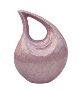 Urne pour cendres humaines en aluminium grande perle rose larme urne de crémation pour adultes pour cendres humaines urne funéraire - Product Image 1