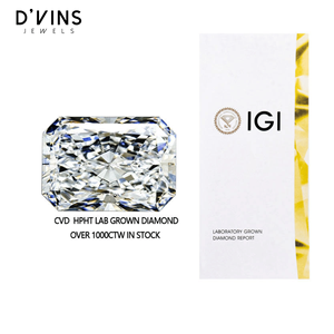 D'vins Jewels Precio al por Mayor Diamante de Laboratorio VVS2 de 15 Quilates con Corte Radiante en Color D para la Fabricación de Anillos de Compromiso - Product Image 1