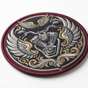 Nouveaux badges de club de motards de luxe avec épingle de sécurité, patchs brodés durables, design personnalisé - Product Image 2