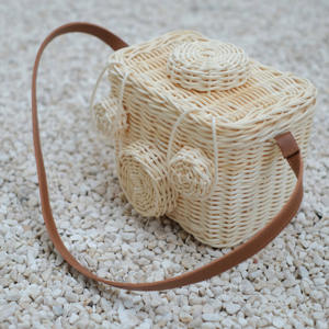 New style child <b>small</b> bag kids <b>handbag</b> for baby girls rattan bags camera shaped kid shoulder <b>handbags</b> - Product Image 6