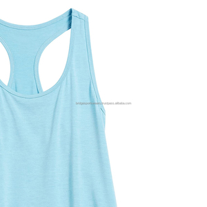 Womens Custom Logo Tank <b>Top</b> Breathable Spandex/Polyester Summer Gym Workout - Product Image 2