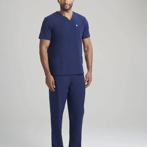 Custom Unisex Knitted Scrub <b>Tops</b> Medical Uniform Shirts Hospital Nursing Apparel OEM Pakistan Export Manufacturer Supply - Product Image 4
