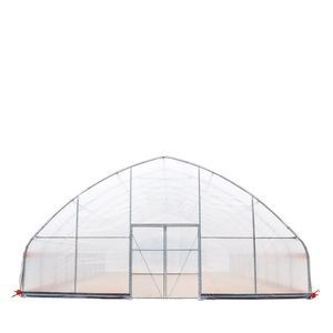 Serra da coltivazione 40FT X 30FT con pellicola EVA trasparente da 6 mil e tetto a punta con apertura laterale a manovella, struttura stabile - Product Image 2