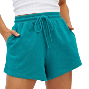 Shorts décontractés taille haute pour femmes, en coton doux, coupe ample, pour tous les jours, taille élastique, légers et confortables - Product Image 1