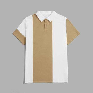 Camisa de Punto para Hombre, Manga Corta, Color Sólido, Estampado Digital, Cuello Clásico, Corte Regular, Informal, Blanca, Transpirable, Tejido Piqué - Product Image 4